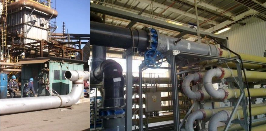 Sistema de piping en planta industrial