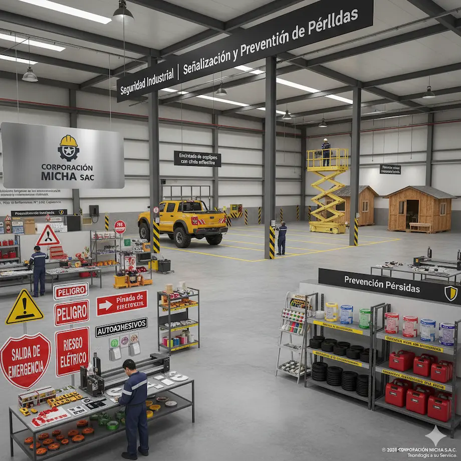 Instalación de señales reflectivas industriales